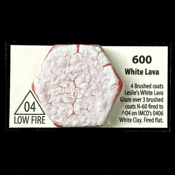 Leslie's 600 Low Fire Lava White Lava (Pint)
