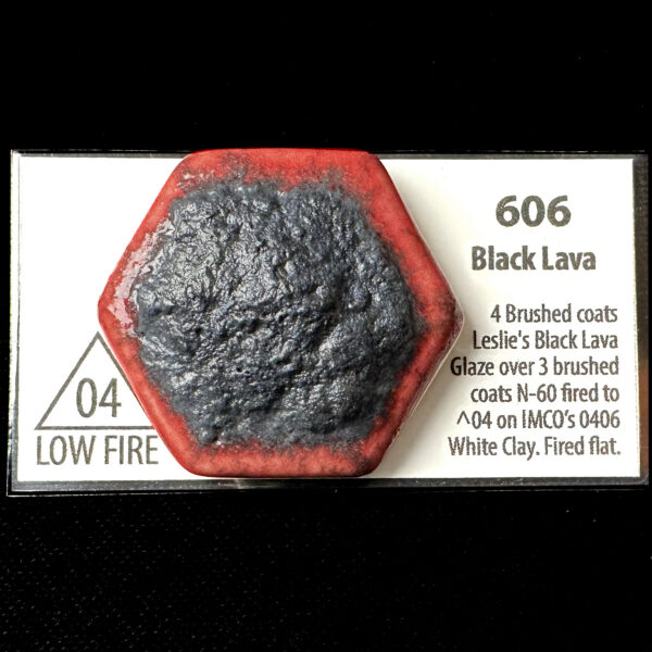 Leslie's 606 Low Fire Lava Black Lava (Pint)