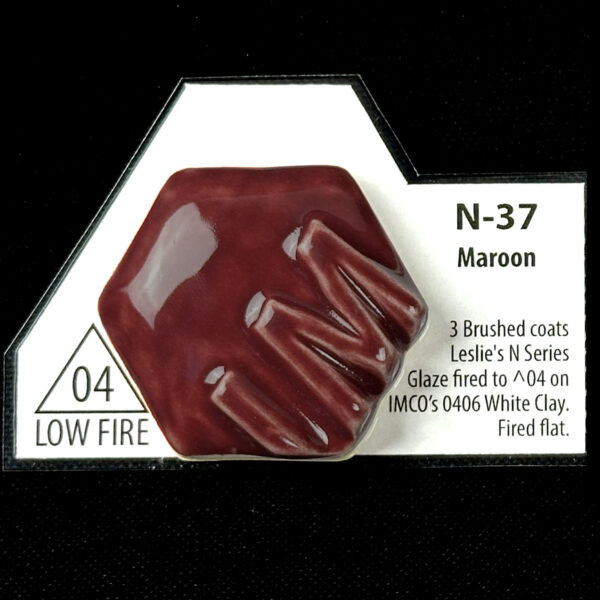 Leslie's Low Fire N37 Maroon red (Pint)